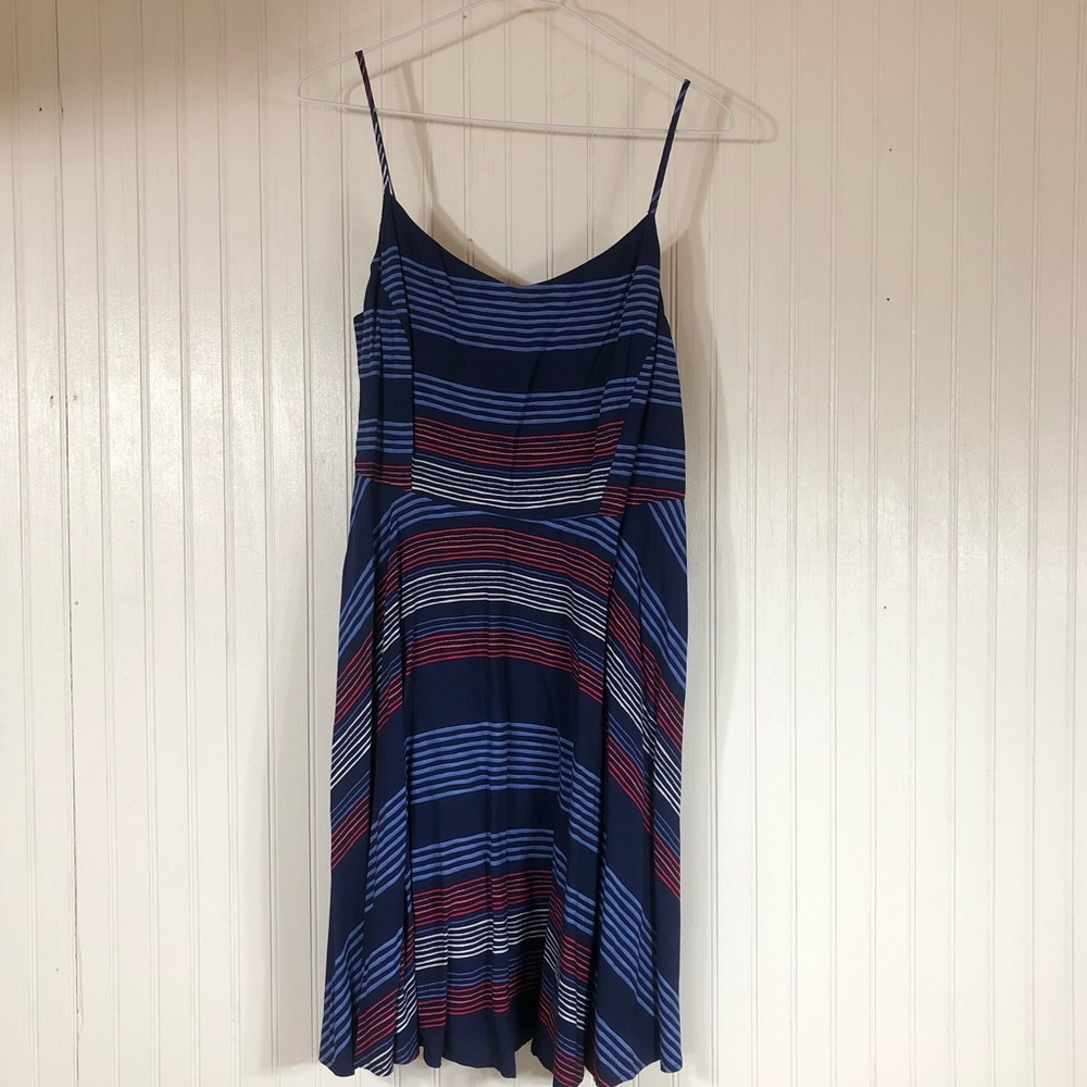 Old Navy Blue Cami Multi Stripe Dress